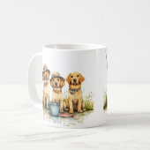 Mug Chiens Labrador Retriever à la pêche (Devant gauche)