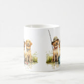 Mug Chiens Labrador Retriever à la pêche (Centre)