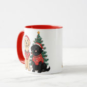 Mug Chiens Labrador Retriever de Noël (Devant gauche)