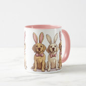 Mug Chiens Labrador Retriever Jaune de Pâques (Devant droit)