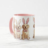 Mug Chiens Labrador Retriever Jaune de Pâques (Devant gauche)