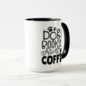Mug Chiens, livres et café (Devant droit)