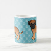 Mug Chiens Mastiffs Anglais Abricot Cartoon Mignons (Centre)