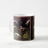 Mug Chiens médiévaux de lévrier dans les bois profonds (Devant gauche)