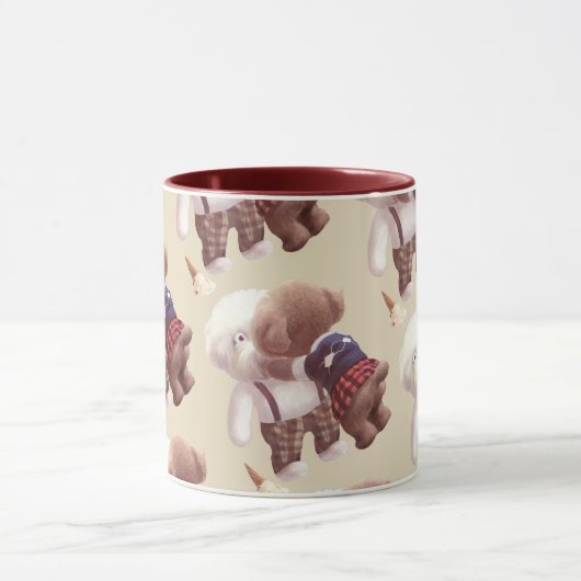Mug Chiens mignons Accrochage (Centre)