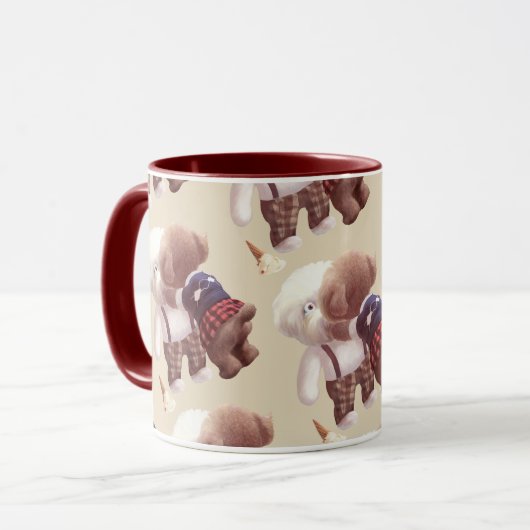 Mug Chiens mignons Accrochage (Devant gauche)