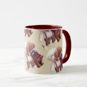 Mug Chiens mignons Accrochage (Devant droit)