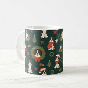 Mug Chiens mignons Border Collie Motif de Noël Vacance