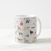 Mug Chiens mignons Design Motif Blanc (Devant droit)