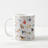 Mug Chiens mignons Design Motif Blanc (Gauche)