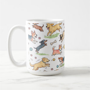 Mug Chiens Mignons Jouant Partout