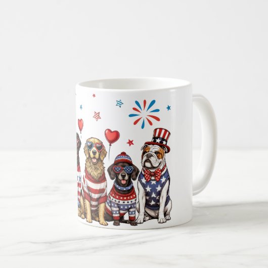 Mug Chiens patriotiques (Devant droit)