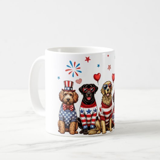 Mug Chiens patriotiques (Devant gauche)