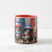 Mug Chiens patriotiques 4 juillet (Centre)