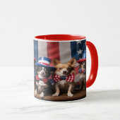 Mug Chiens patriotiques 4 juillet (Devant droit)
