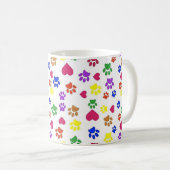 Mug Chiens, pattes et coeurs, (Devant droit)