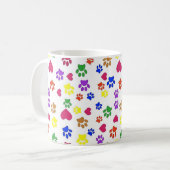 Mug Chiens, pattes et coeurs, (Devant gauche)
