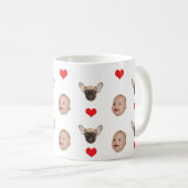 Mug Chiens personnalisés visage bébé visage visage mam (Devant droit)