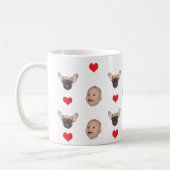 Mug Chiens personnalisés visage bébé visage visage mam (Gauche)