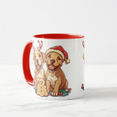 Mug Chiens Pit Bull de Noël (Devant gauche)