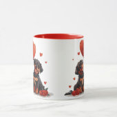 Mug Chiens rotules de la Saint-Valentin (Centre)