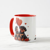 Mug Chiens rotules de la Saint-Valentin (Devant gauche)