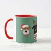 Mug Chiens Schnauzer de Noël (Gauche)
