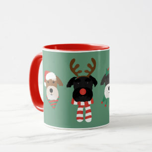 Mug Chiens Schnauzer de Noël