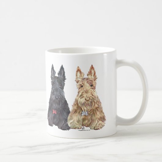 Mug Chiens Scottie Wheat et Noirs (Droite)