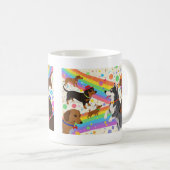 Mug Chiens sympas avec arc-en-ciel (Devant droit)