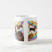 Mug Chiens sympas avec arc-en-ciel (Centre)