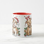 Mug Chiens taureaux de Noël Pit (Centre)