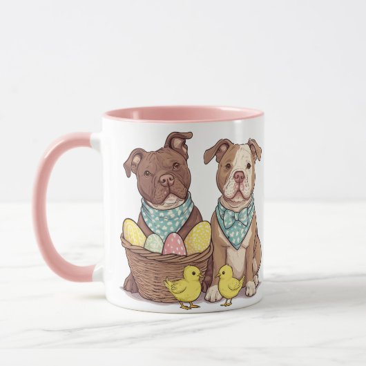 Mug Chiens taureaux de Pâques (Gauche)
