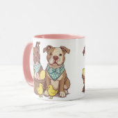 Mug Chiens taureaux de Pâques (Devant gauche)