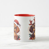 Mug Chiens teckel de Noël (Centre)