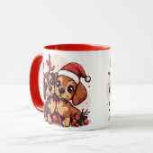 Mug Chiens teckel de Noël (Devant gauche)