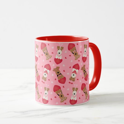 Mug Chiens Terrier de Valentine Welsh Wire Fox (Devant droit)