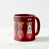 Mug Chiens Terrier de Valentine Welsh Wire Fox (Devant droit)