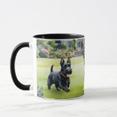 Mug Chiens Terrier Écossais Aquarelle Scotties (Gauche)