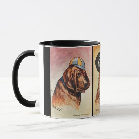 Mug Chiens, triptyque de dessin animé (Gauche)