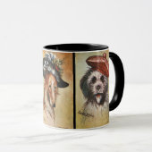 Mug Chiens, triptyque de dessin animé (Devant droit)