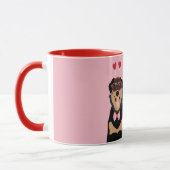 Mug Chiens Valentine Rottweiler Maltipoo Chiot (Gauche)