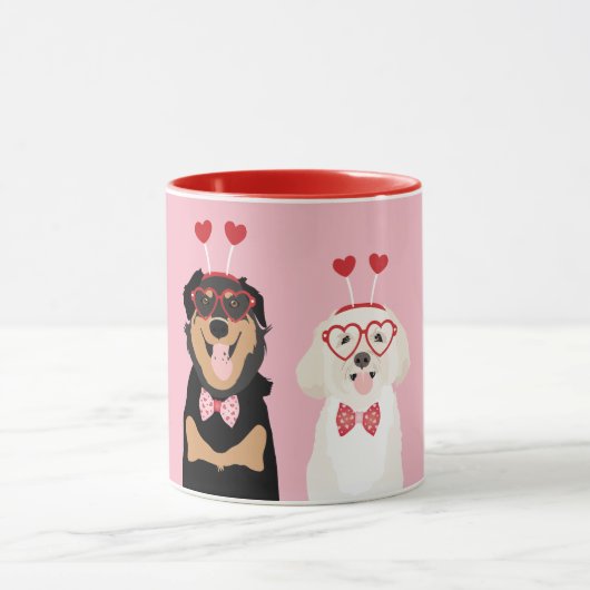 Mug Chiens Valentine Rottweiler Maltipoo Chiot (Centre)