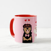 Mug Chiens Valentine Rottweiler Maltipoo Chiot (Devant gauche)