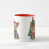 Mug Chiens Yorkie de Noël (Centre)