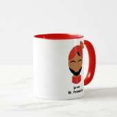 Mug Chiffre alvéolaire Doolha Desi Asie du Sud Inde Ca (Devant droit)