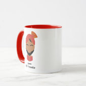 Mug Chiffre alvéolaire Doolha Desi Asie du Sud Inde Ca (Devant gauche)