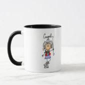 Mug Chiffre cow-girl de bâton avec le lasso (Gauche)