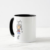 Mug Chiffre cow-girl de bâton avec le lasso (Devant gauche)