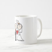 Mug Chiffre de mariée et de chambre Chiffres Mariage J (Devant droit)